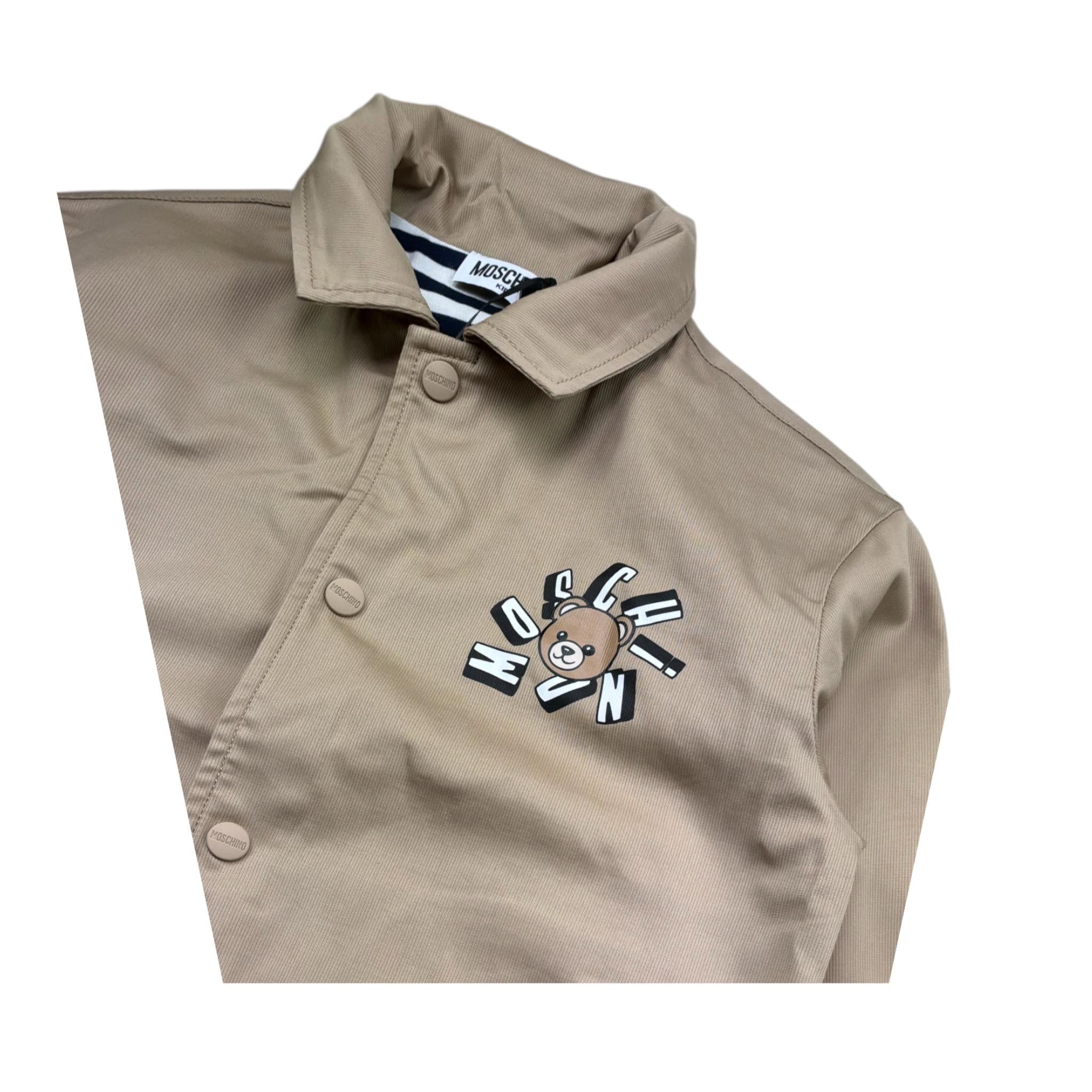 Moschino Giubbino Modello Camicia Tinta Unita per Bambino HUS05M BEIGE MOSCHINO 