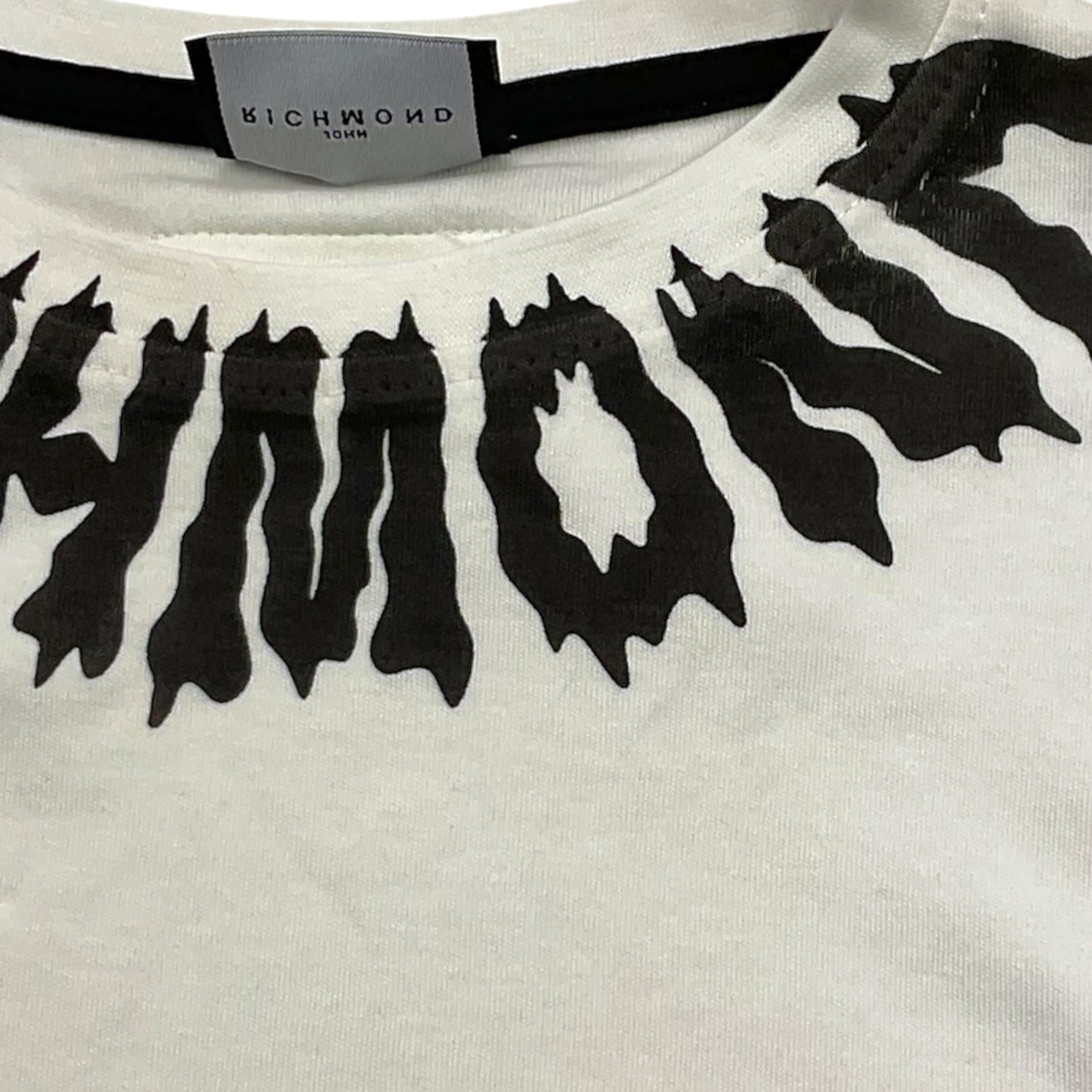 JOHN RICHMOND shirt girocollo tinta unita con stampa Bianco per Bambino RBA24074TS BIANCO JOHN RICHMOND 