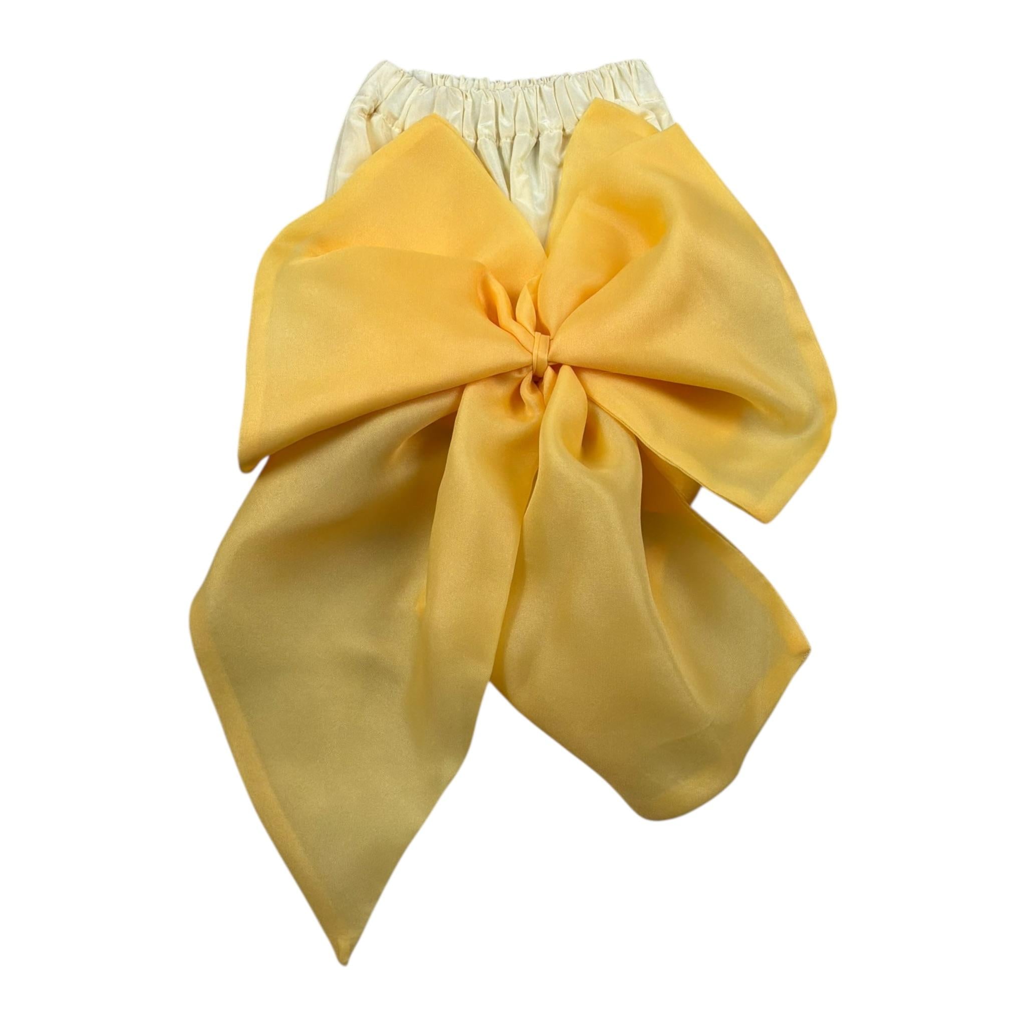 A' La Page Culotte Tinta Unita con Fiocco per Neonata AL255 GIALLO A' LA PAGE 