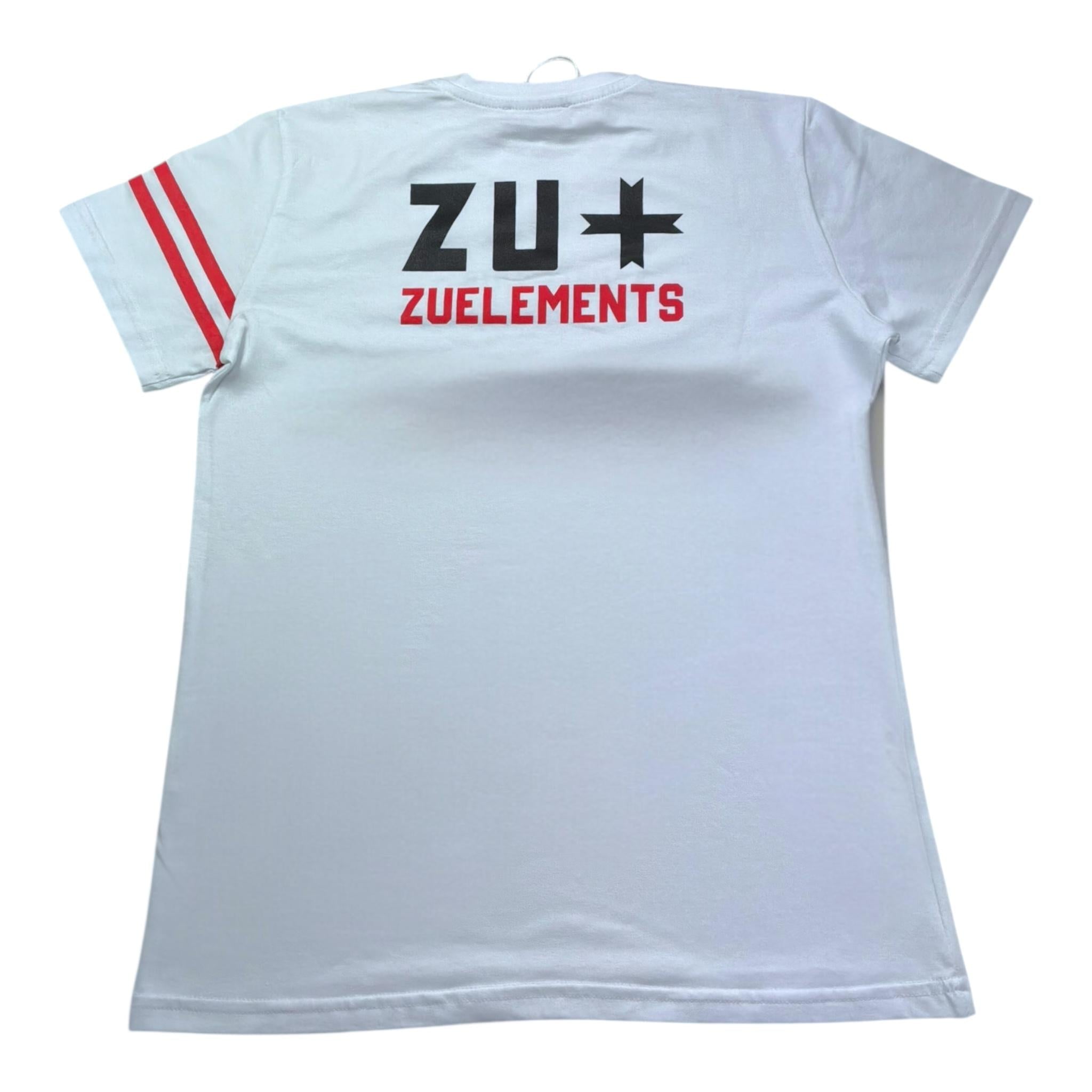 Zu+Elements T-Shirt Girocollo Tinta Unita con Stampa per Bambino ZU1783 BIANCO ZU+ELEMENTS 