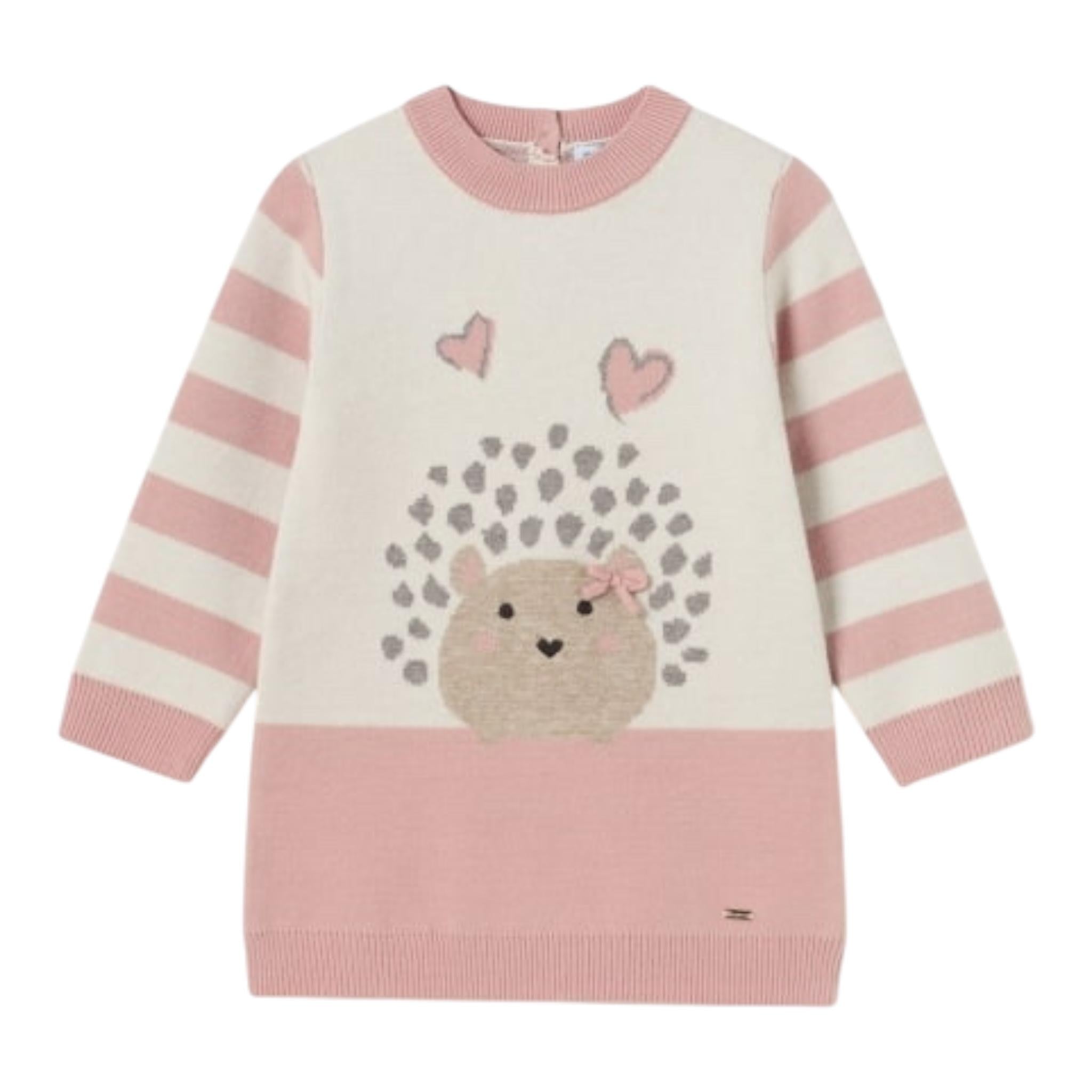 MAYORAL abito tinta unita in maglia cn stampa Bianco per Neonata 29188 BIANCO MAYORAL 