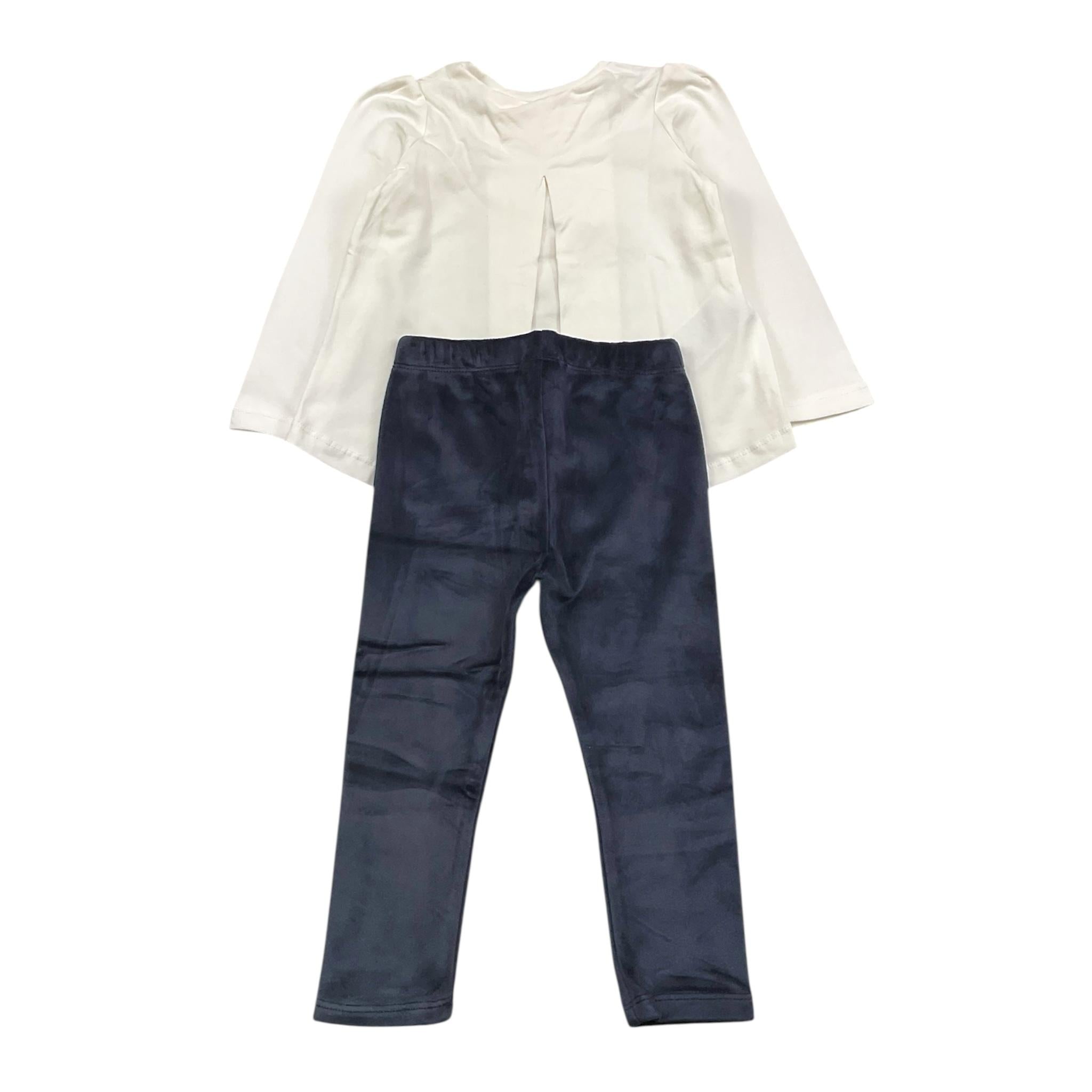MAYORAL completo 2pz felpa-leggins bicolore Bianco/blu per Neonata 4705N BIANCO/BLU MAYORAL 