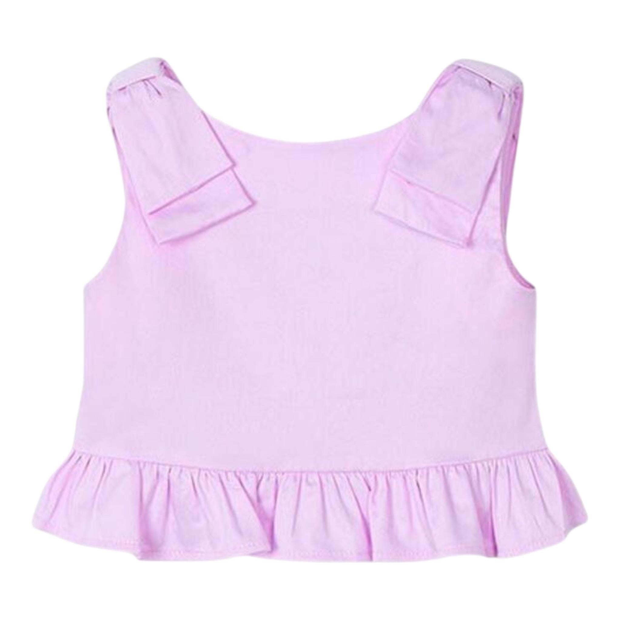 Mayoral Top Giromanica tinta unita Rosa per Bambina 3023XX ROSA MAYORAL 