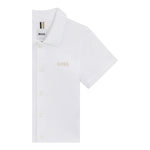 Boss Camicia Mezza Manica Tinta Unita per Neonato J52092XXN BIANCO BOSS 