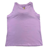 Angel'S Face Einfarbiges Tanktop mit Rundhalsausschnitt und lila Applikationen für Mädchen