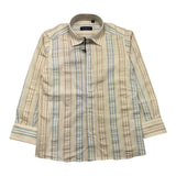 Emanuel Pris Camicia Manica Lunga Fantasia A Righe Avorio Per Bambino