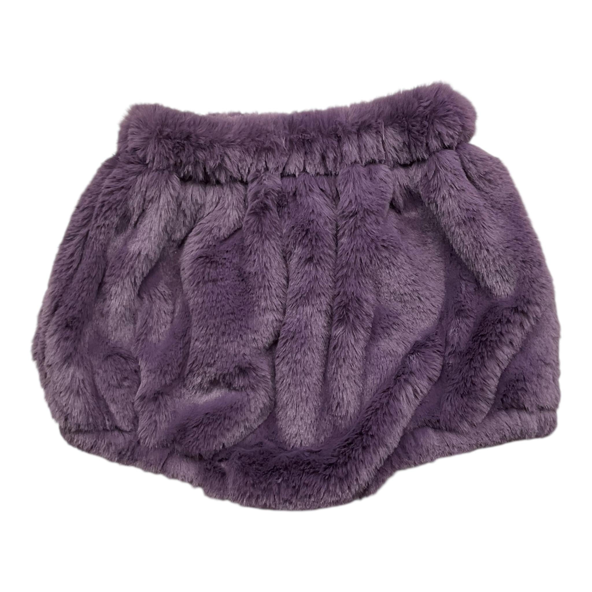 LA STUPENDERIA short tinta unita in pelliccia Viola per Neonata TBCU56 VIOLA LA STUPENDERIA 