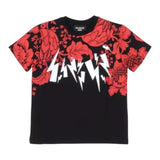 Neil Barrett T-Shirt Girocollo Tinta Unita Con Stampa Nero Per Bambino