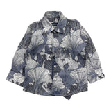Emanuel Pris Camicia Tinta Unita Con Fantasia Blu Per Neonato