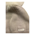 BARCELLINO cappello tinta unita con pon pon Beige per Neonata 115114 BEIGE BARCELLINO 