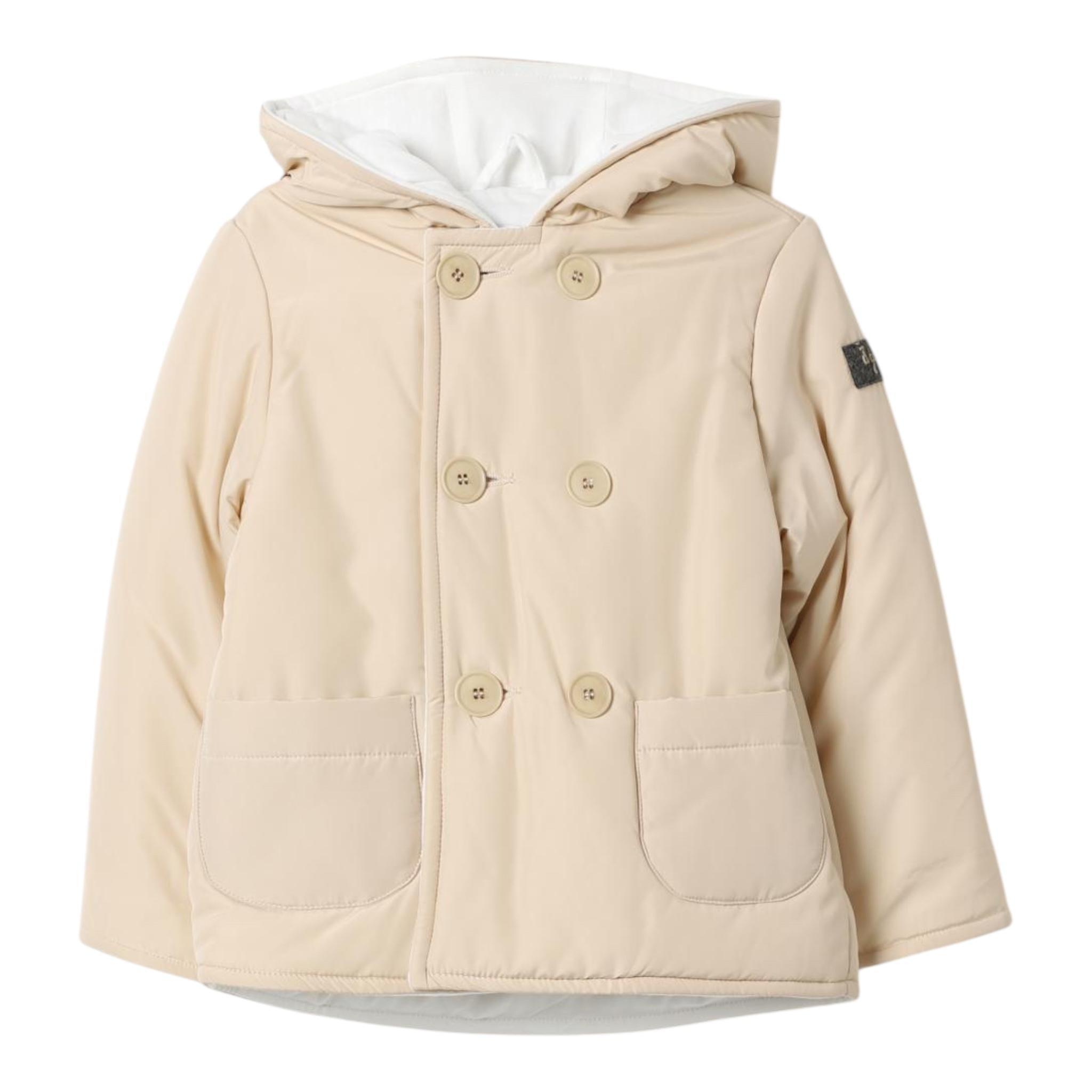 IL GUFO giubbino tinta unita con bottoni e cappuccio Beige per Neonato A24GM023N0001 BEIGE IL GUFO 