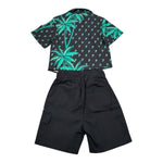 Patriot Completo 2 Pezzi Camicia-Bermuda Tinta Unita con Stampa per Neonato PCA0012N NERO PATRIOT 