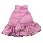 M+E' Abito Giromanica tinta unita Stampa Fantasia Floreale Rosa per Bambina UE1849X ROSA M+E' 