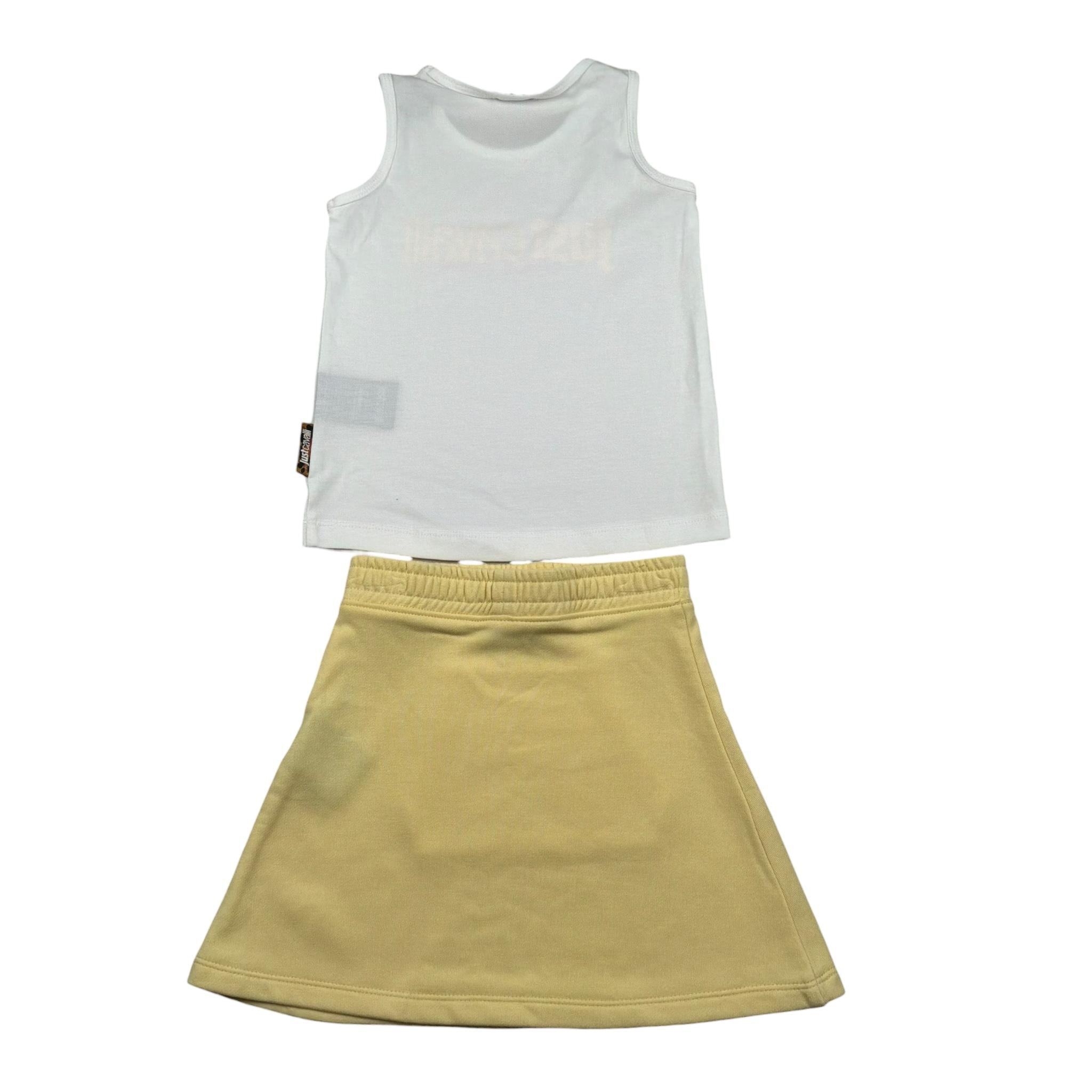 Just Cavalli Completo 2 Pezzi Canotta-Gonna Bicolore per Neonata JIP26030CJ BIANCO/GIALLO JUST CAVALLI 