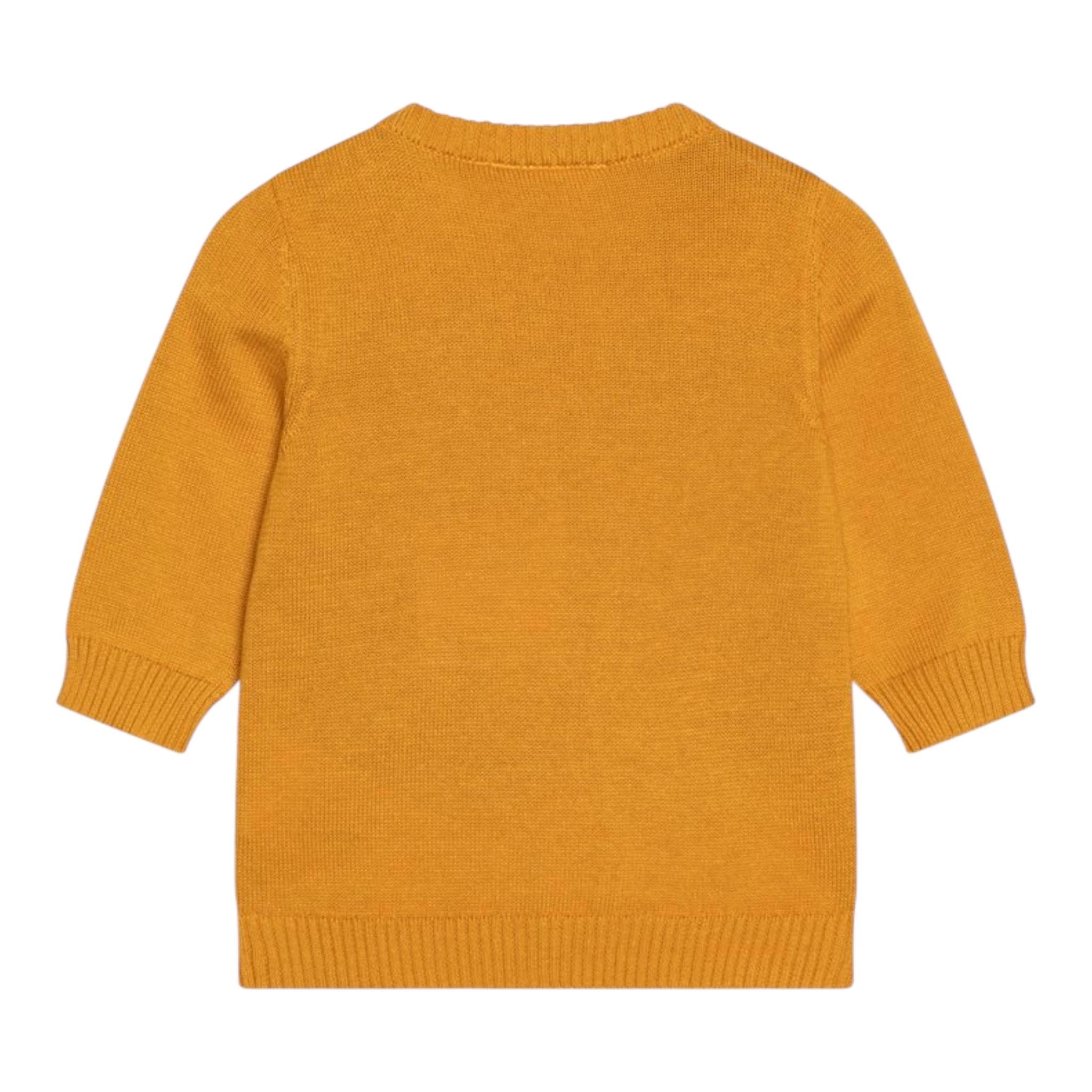 NAME.IT maglia girocollo tinta unita con ricamo animale Senape per Neonato 13233122 SENAPE NAME.IT 