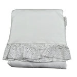 Lalalu' Coperta Tinta Unita con Ricami per Neonata E24420 BIANCO LALALU' 