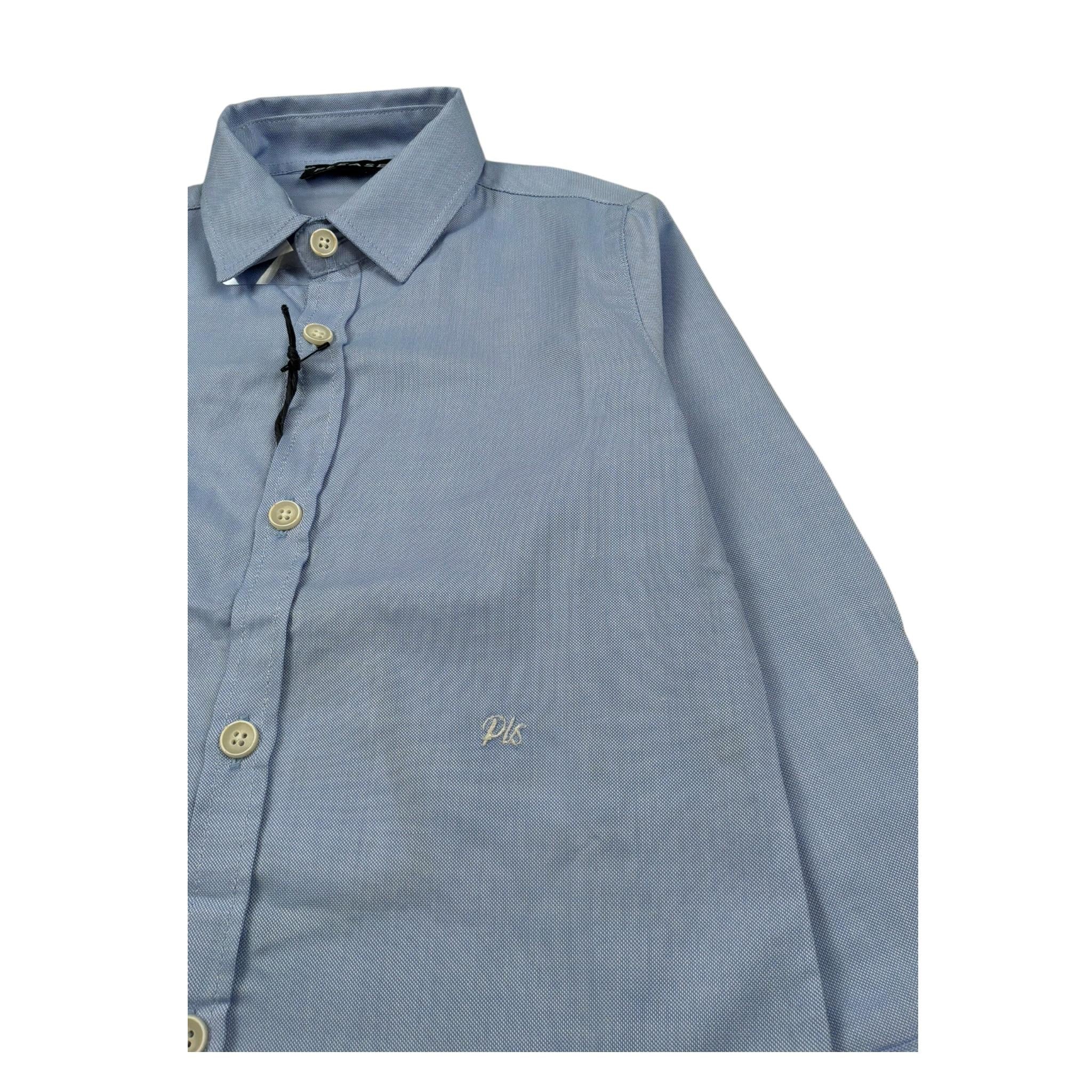 Please Camicia Tinta Unita per Bambino CL17270B73 AZZURRO PLEASE 
