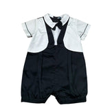 Aletta Pagliaccetto Bicolore con Papillion per Neonato MA22030 BIANCO/BLU ALETTA 