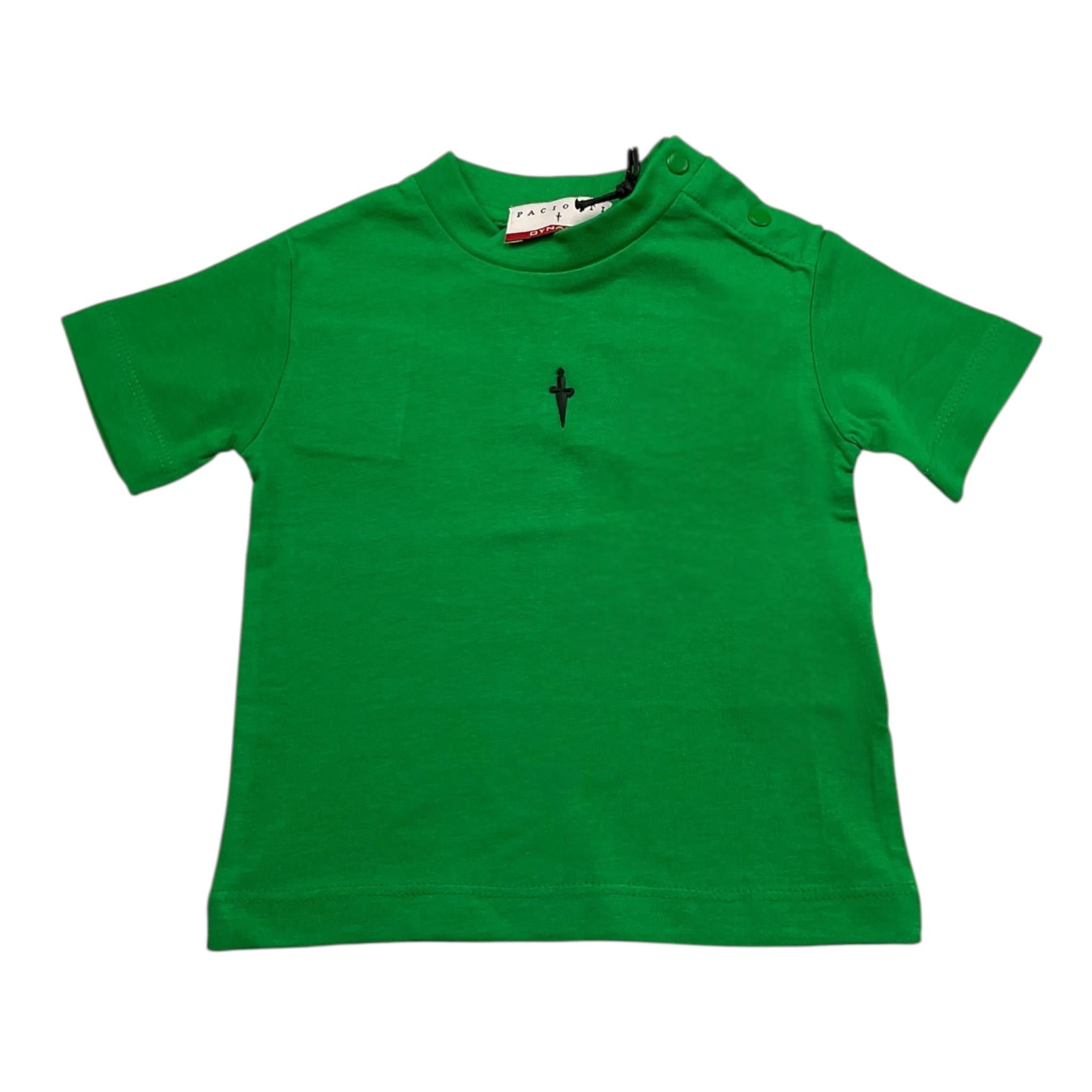 Cesare Paciotti T-Shirt Girocollo Tinta Unita con Stampa per Neonato TS5105B VERDE CESARE PACIOTTI 