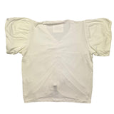 Vicolo T-Shirt Giocollo Tinta Unita Con Laccio Panna Per Bambina