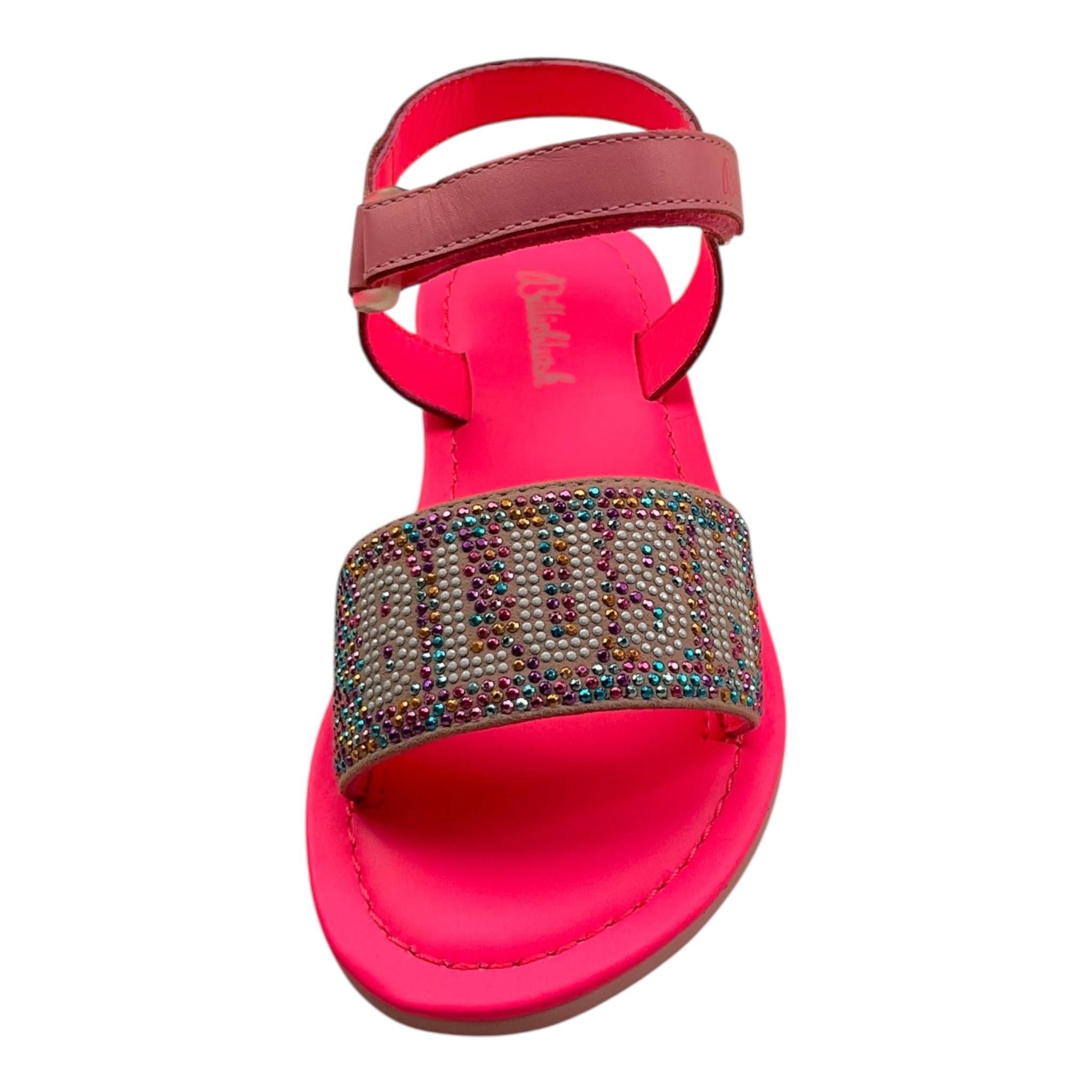 Billieblush Sandalo Tinta Unita con Brillantini per Bambina U20689 ROSA FLUO BillIEBLUSH 