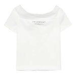 Philosophy T-Shirt Tinta Unita con Scollo A Barca per Bambina I1E618 BIANCO PHILOSOPHY 
