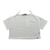 Please Top Mezza Manica Tinta Unita per Bambina MBG3030G72 BIANCO PLEASE 