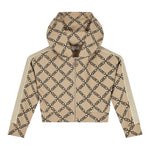 MICHAEL KORS felpa tinta unita logata con zip e cappuccio Beige per Bambina R30155 BEIGE MICHAEL KORS 