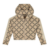 MICHAEL KORS felpa tinta unita logata con zip e cappuccio Beige per Bambina R30155 BEIGE MICHAEL KORS 