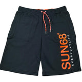 Sun68 Bermuda Tuta Tinta Unita con Logo per Bambino F32330 NERO SUN68 