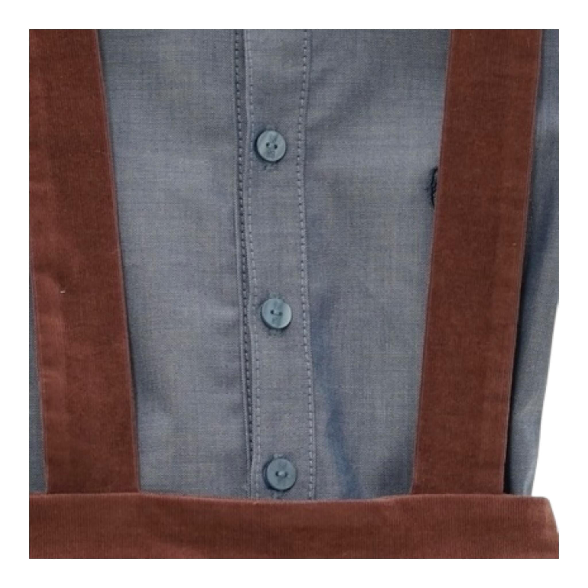 MARTA Y PAULA completo bicolore 2pz camicia-salopettes Azzurro per Bambino 1850 AZZURRO MARTA Y PAULA 