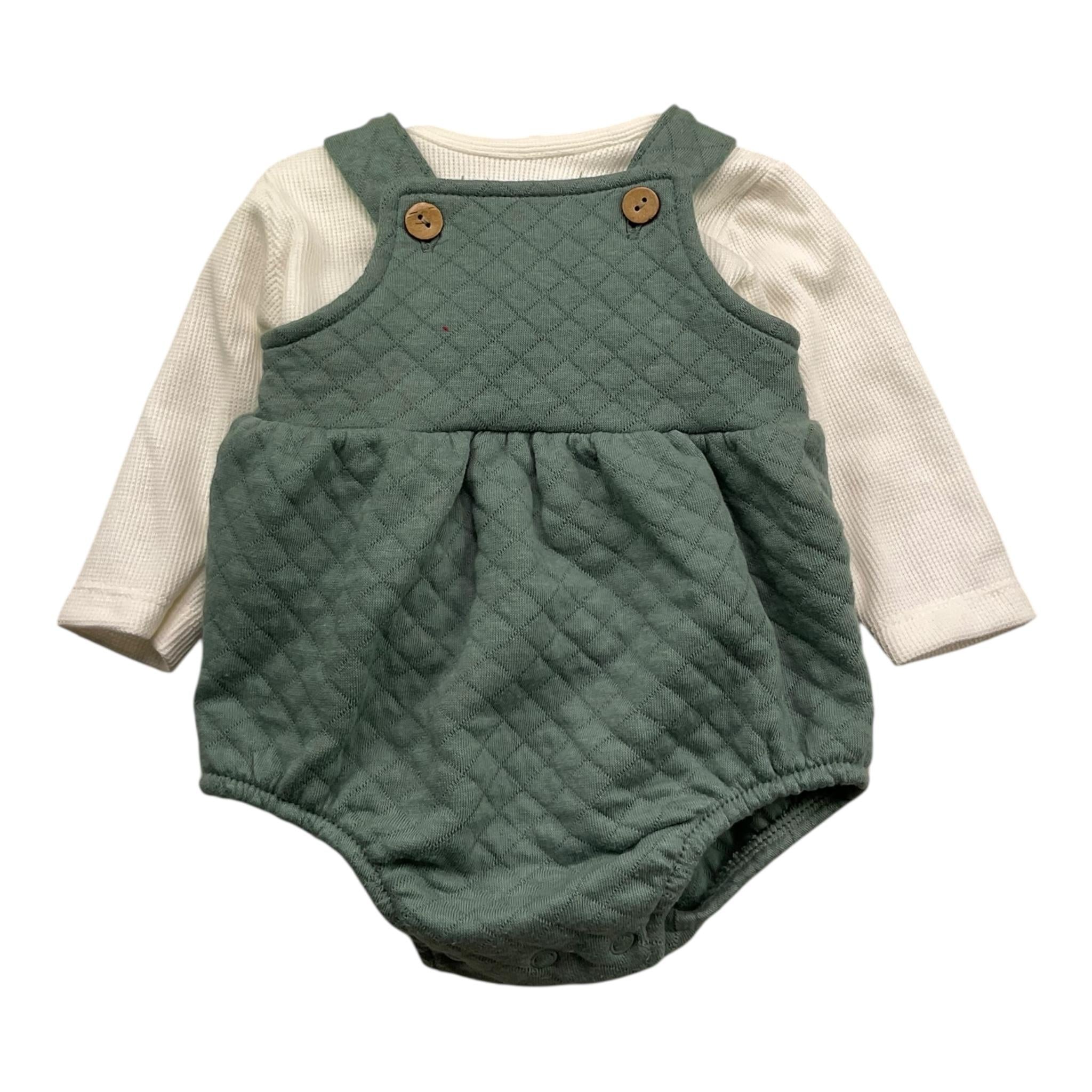 CALAMARO completo 2 pezzi camicia-pagliaccetto Verde per Neonato 11053 VERDE CALAMARO 