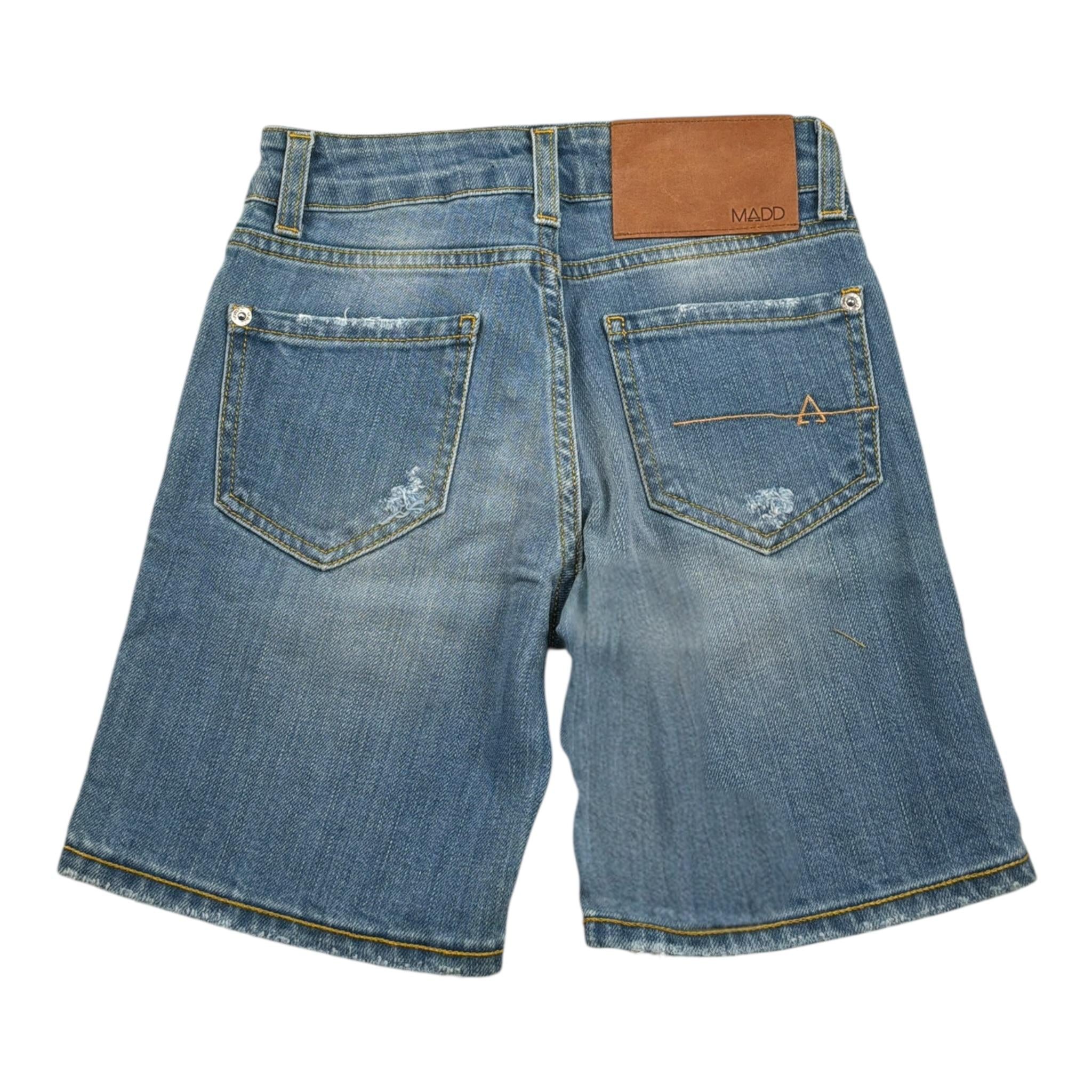 Madd Bermuda In Denim tinta unita Azzurro per Bambino MAB2011 AZZURRO MADD 