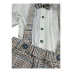 Barcellino Completo 3 Pezzi Camicia-Bermuda-Papillon per Neonato 110606 BIANCO BARCELLINO 