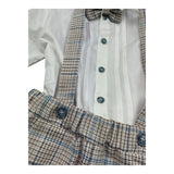 Barcellino Completo 3 Pezzi Camicia-Bermuda-Papillon per Neonato 110606 BIANCO BARCELLINO 