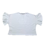 Mousse T-Shirt Girocollo Tinta Unita con Stampa per Bambina SKTSC377W BIANCO MOUSSE 