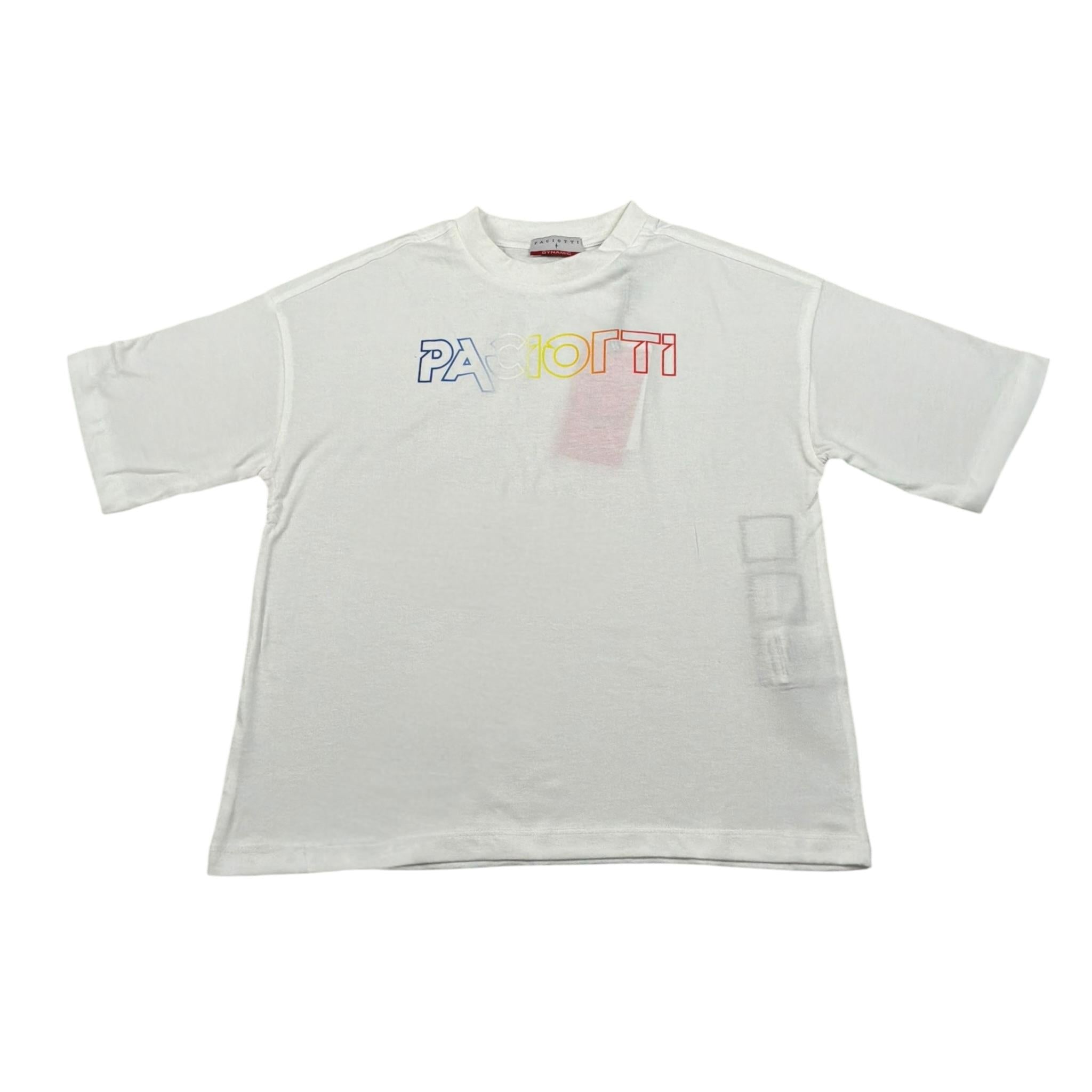 Cesare Paciotti T-Shirt Girocollo tinta unita con Stampa Bianco per Bambino TSP5102J BIANCO CESARE PACIOTTI 