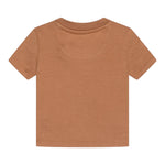 Calvin Klein T-Shirt Girocollo Tinta Unita con Logo per Neonato IN0IN0001 CAMMELLO CALVIN KLEIN 