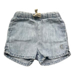 Calvin Klein Bermuda In Denim Tinta Unita con Elastico In Vita per Neonato N00303 AZZURRO CALVIN KLEIN 