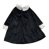 NANAN abito manica lunga tinta unita in velluto Nero per Bambina I2353636N NERO NANAN 