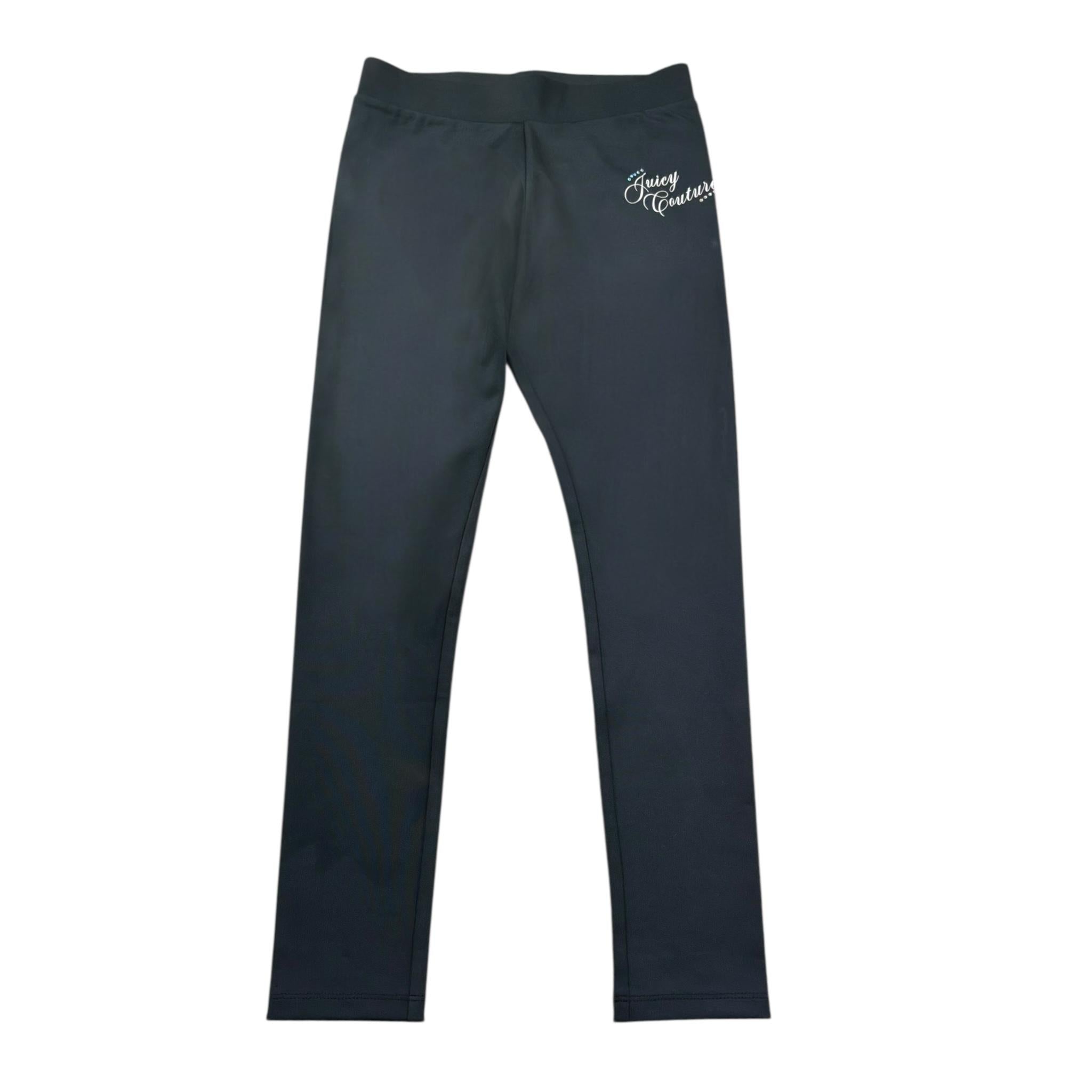 Juicy Couture Leggins Tinta Unita con Stampa per Bambina JBX6778 NERO JUICY COUTURE 
