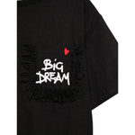 Simonetta T-Shirt Girocollo Tinta Unita con Taschino per Bambina SW8A31 NERO SIMONETTA 