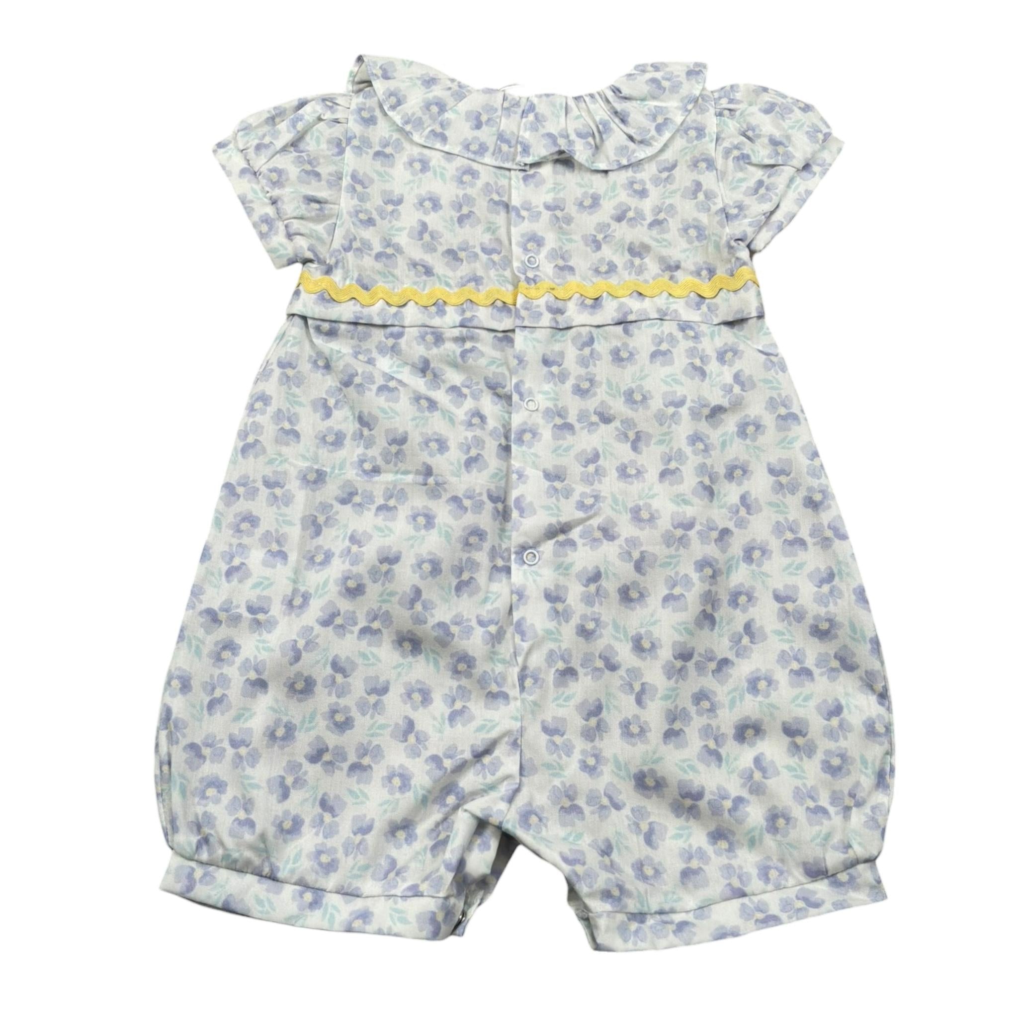 Lalalu' Pagliaccetto Tinta Unita con Stampa per Neonata PAL0013P BIANCO LALALU' 