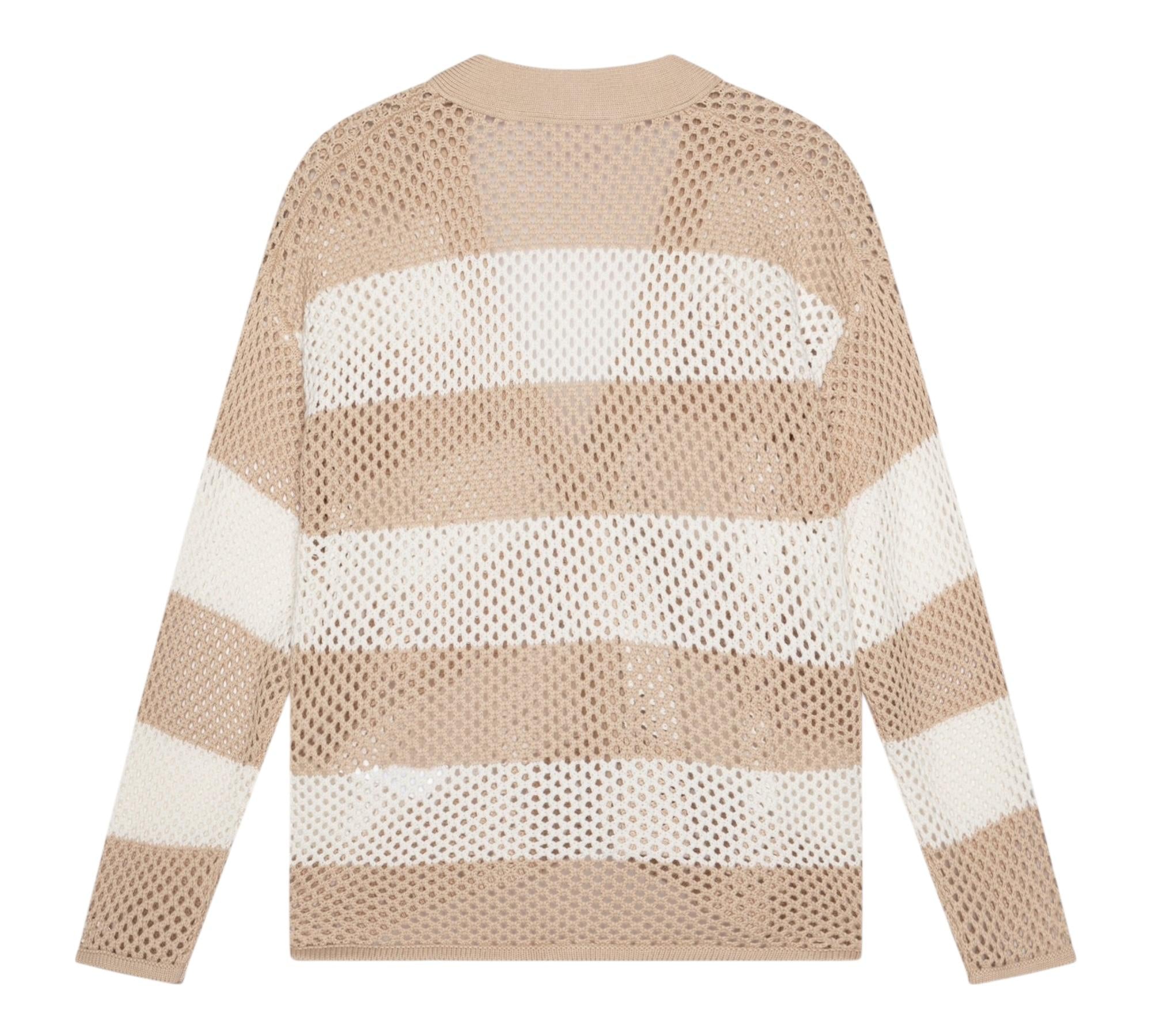 Max&Co. Cardigan Fantasia A Righe con Trafori per Bambina MX0181 BIANCO/BEIGE MAX&Co. 