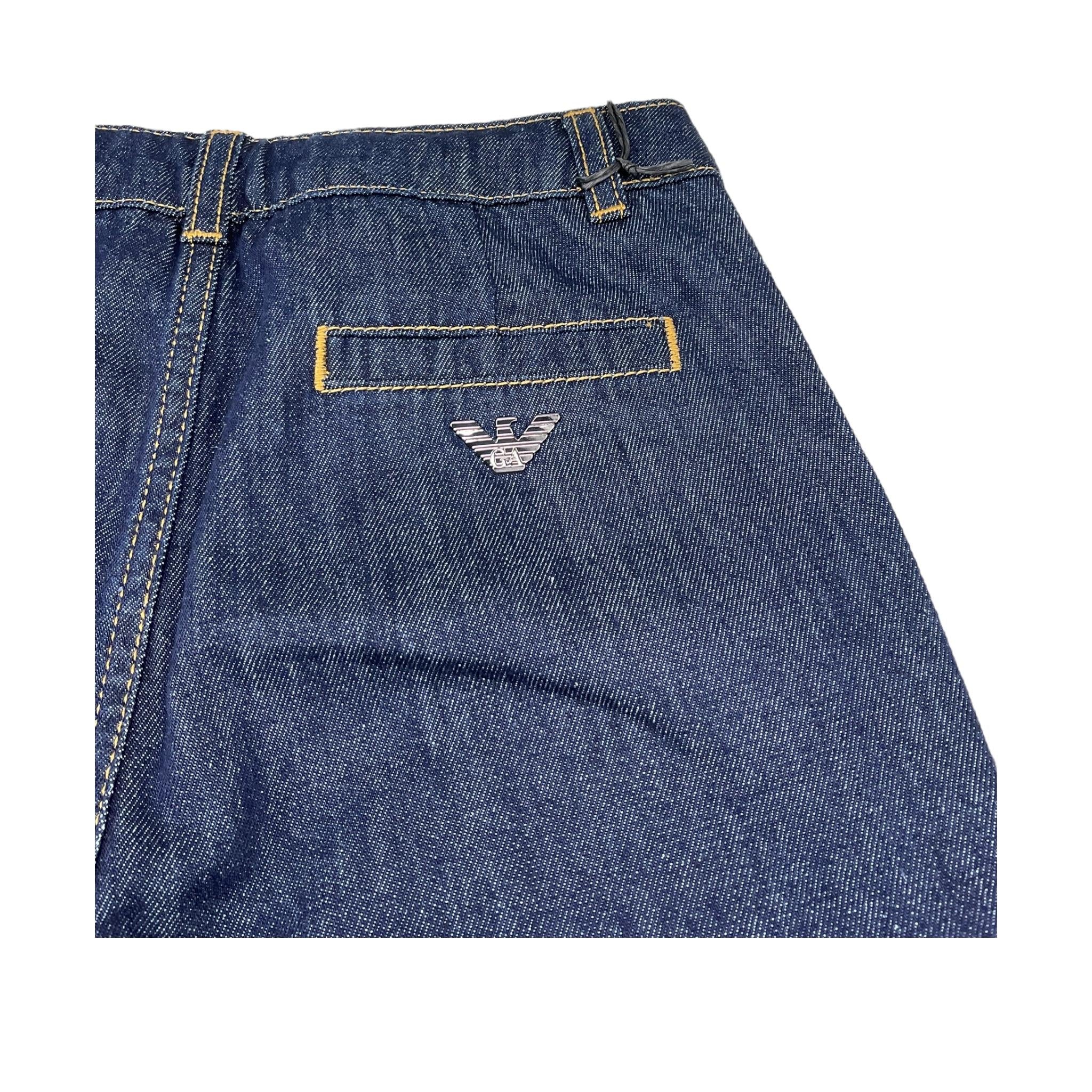 Emporio Armani Jeans Tinta Unita Modello Palazzo per Bambina EG000035 BLU EMPORIO ARMANI 