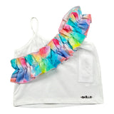 Gaelle Top tinta unita A Bretelline con Applicazione Bianco per Bambina 2746T0P00469 BIANCO GAELLE 