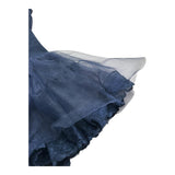 Monnalisa Abito Giromanica Tinta Unita con Tulle per Neonata 394906 BLU MONNALISA 