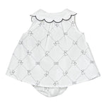 Elisabetta Franchi Completo 2 Pezzi Camicia-Coulotte Tubta Unita con Stampa per Neonata ENCD096X BIANCO ELISABETTA FRANCHI 