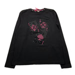 LIU JO shirt girocollo tinta unita con brillantini Nero per Bambina GF3229 NERO LIU JO 
