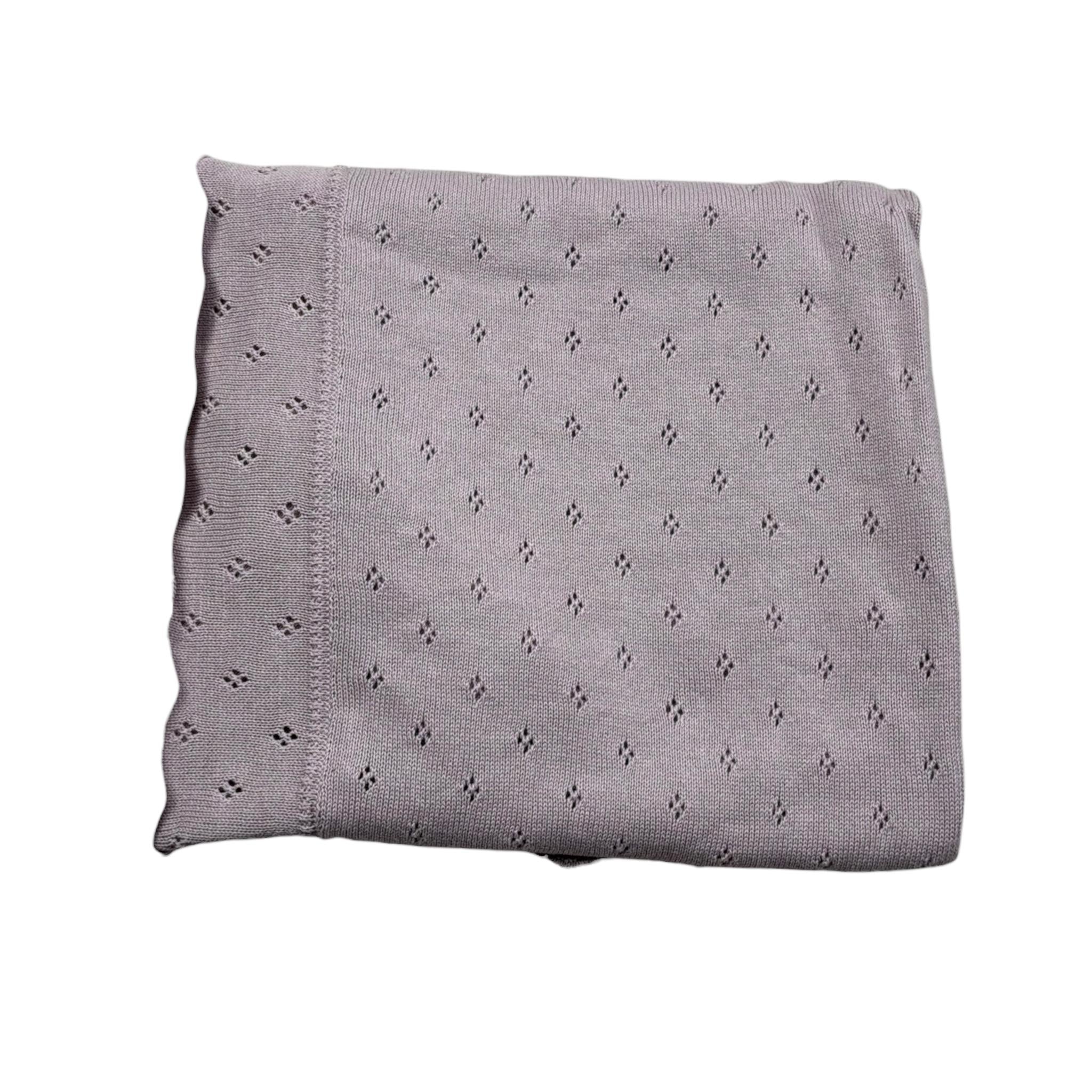 Wedoble Coperta Tinta Unita con Ricami per Neonata V2505306A LILLA WEDOBLE 